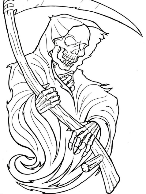 How To Draw Grim Reaper Step by Step