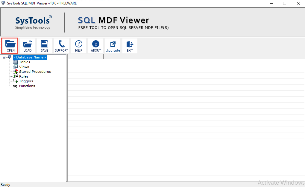 step-1 unable to open the physical file in SQL server